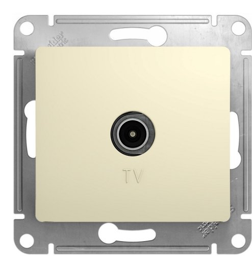 Розетка TV Коннектор без рамки Systeme Electric Glossa 1-м. бежевый фото Розетка TV Коннектор без рамки Systeme Electric Glossa 1-м. бежевый картинка